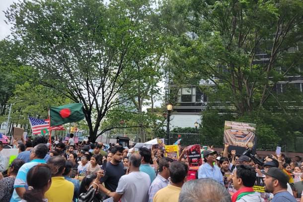 Protests at UN HQ against attacks on Bangladeshi Hindus